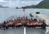 Danlanal Ranai Tekankan Pendidikan Bahari bagi Generasi Muda dalam Latsar Saka Bahari di KRI TOM-357