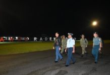 Singgah di Natuna, Menhan RI Disambut Danlanud RSA Sampaikan Pesan Strategis