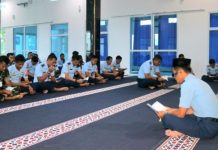 Doa Mengawali Tugas, Prajurit Lanud RSA Natuna Perkuat Iman dan Disiplin