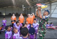 Keceriaan Anak TK Natuna Hiasi Edukasi Dirgantara di Lanud RSA